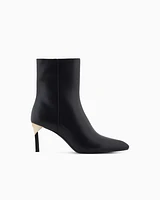 Armani Exchange - Ankle boots with gold detail, Woman, Black, Size: