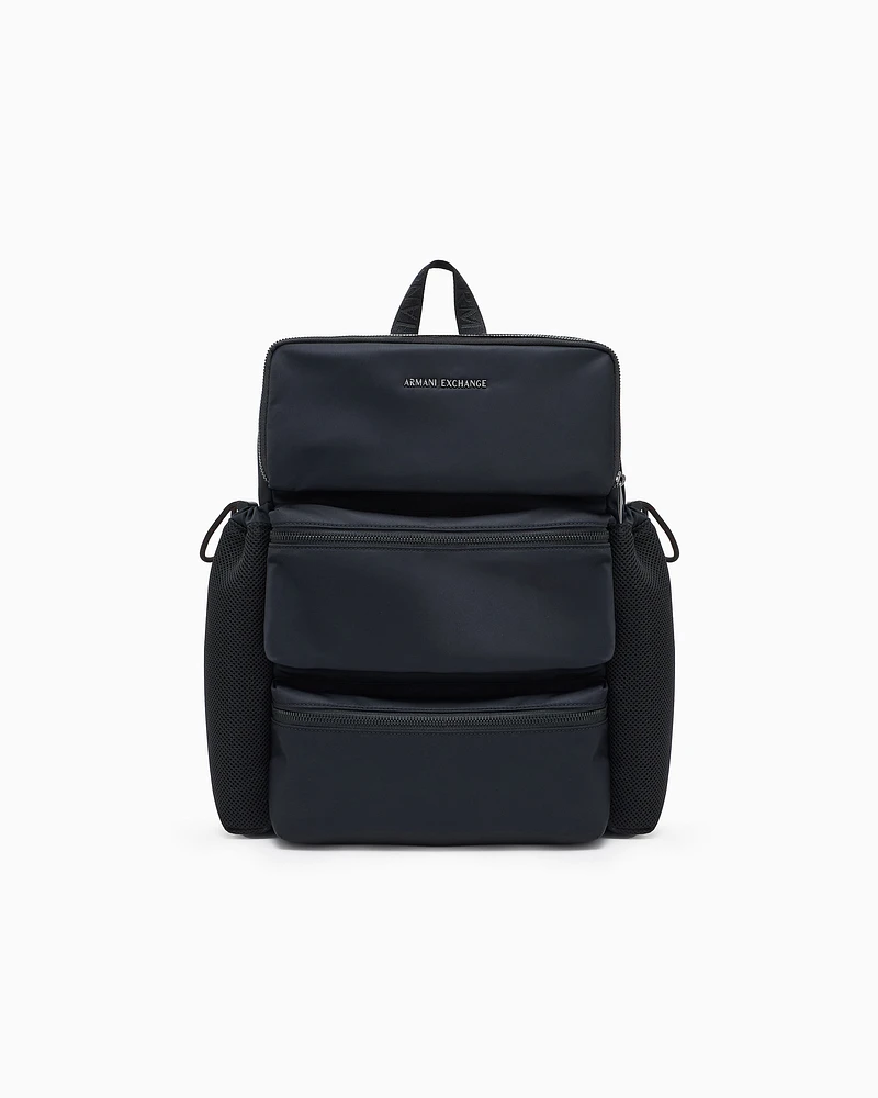 Armani Exchange - Multi-pocket backpack, Man, Blue, Size: TU