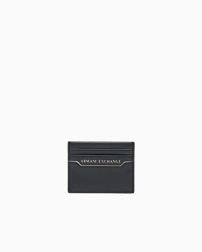 Armani Exchange - Card holder in garnet material, Man, Black, Size: TU