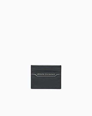 Armani Exchange - Card holder in garnet material, Man, Black, Size: TU