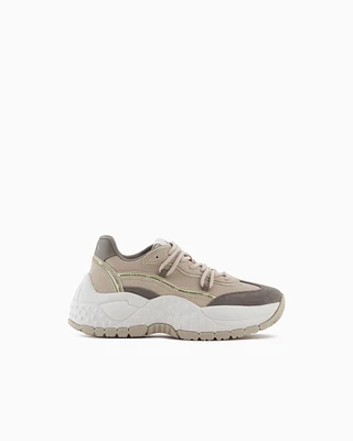 Armani Exchange - Sneakers, Woman, Brown, Size: