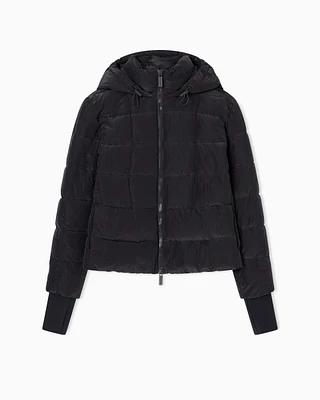Armani Exchange - Wrinkled nylon jacket, Woman, Black, Size: