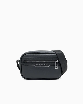 Armani Exchange - Shiny effect shoulder bag, Man, Black, Size: TU