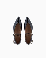 Armani Exchange - Pointed toe ballerinas with straps, Woman, Black, Size: