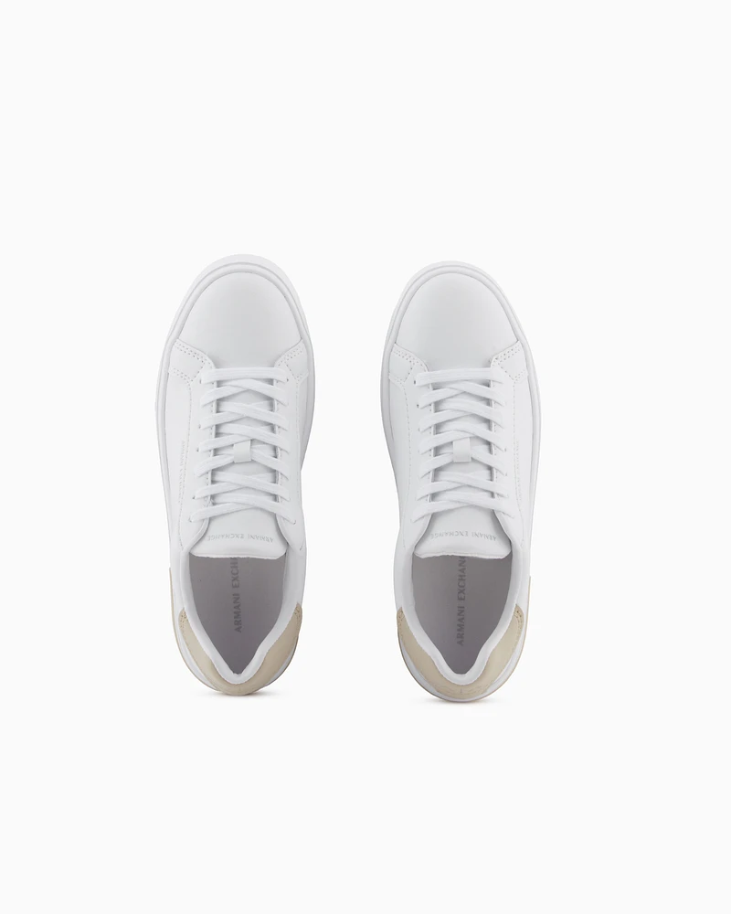 Armani Exchange - Sneakers with laces and logo, Woman, White, Size: