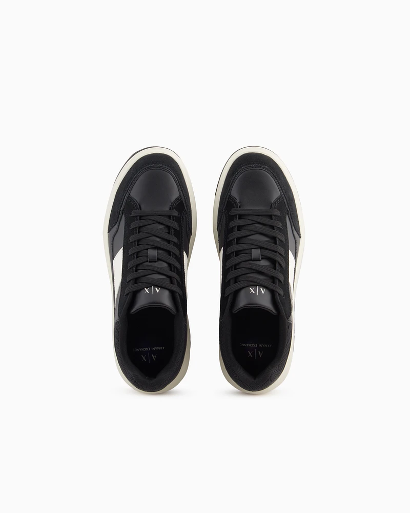 Armani Exchange - Sneakers with contrasting inserts, Man, White, Size: