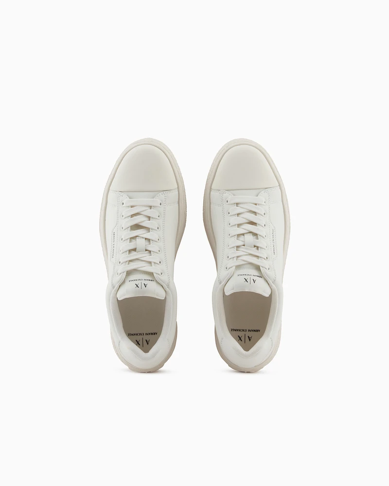 Armani Exchange - Sneakers with high sole, Man, White, Size: