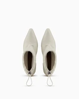 Armani Exchange - Heeled ankle boots with drawstring, Woman, White, Size: 37