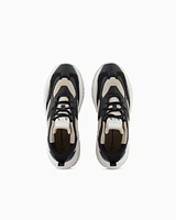 Armani Exchange - Chunky sneakers with contrasting inserts, Woman, Black, Size:
