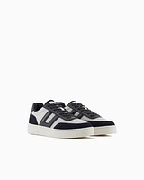 Armani Exchange - Mesh sneakers with contrasting inserts, Man, Navy Blue, Size: