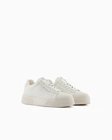 Armani Exchange - Sneakers with high sole, Man, White, Size: