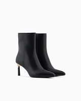 Armani Exchange - Ankle boots with gold detail, Woman, Black, Size: