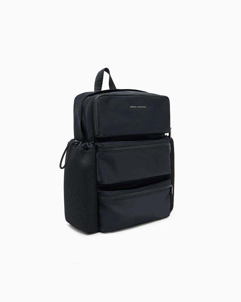 Armani Exchange - Multi-pocket backpack, Man, Blue, Size: TU
