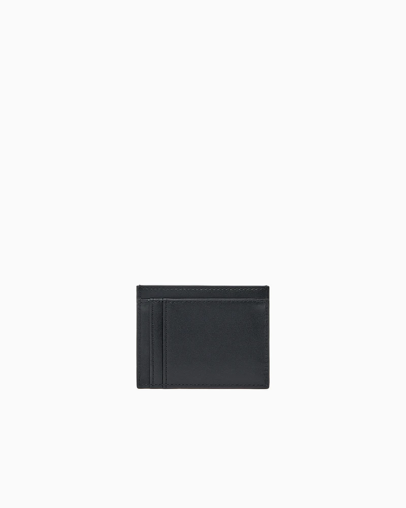 Armani Exchange - Card holder in garnet material, Man, Black, Size: TU