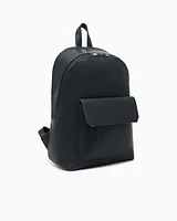 Armani Exchange - Shiny effect backpack with pocket, Man, Black, Size: TU