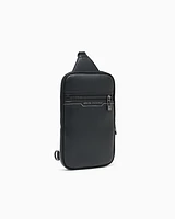 Armani Exchange - One-shoulder bag with shiny effect, Man, Black, Size: TU
