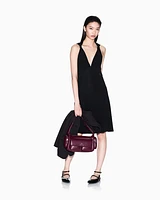 Armani Exchange - Jersey flared midi dresses, Woman, Black, Size: