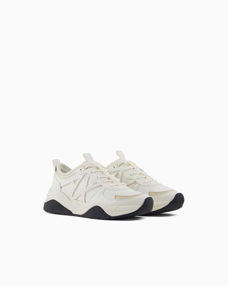 Armani Exchange - Chunky sneakers with logo, Woman, White, Size: