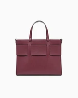 Armani Exchange - Large tote bag with double handles and shoulder strap, Woman, Burgundy, Size: TU