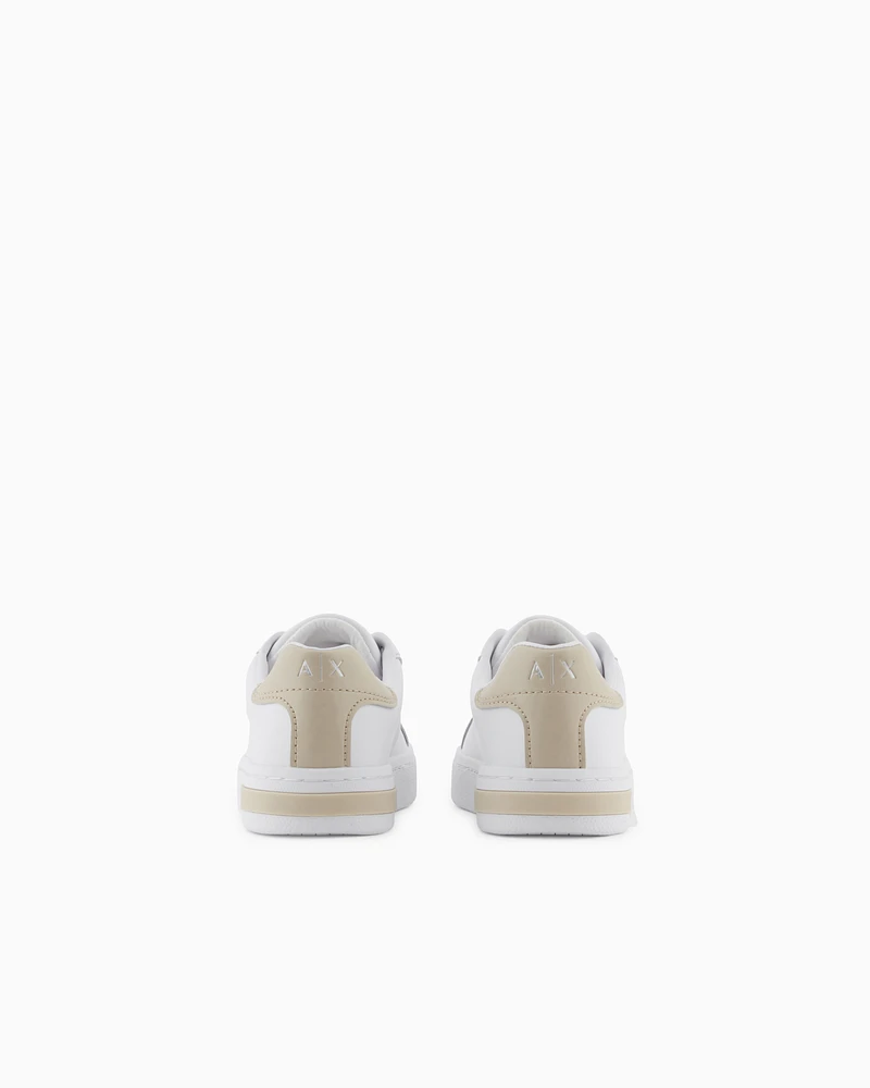 Armani Exchange - Sneakers with laces and logo, Woman, White, Size: