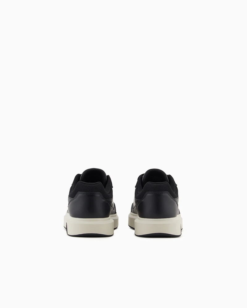 Armani Exchange - Sneakers with contrasting inserts, Man, White, Size: