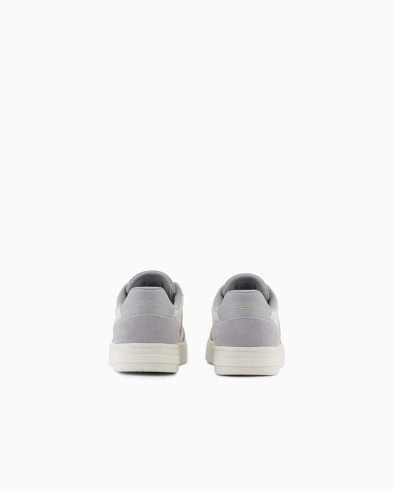 Armani Exchange - Mesh sneakers with contrasting inserts, Man, Grey, Size:
