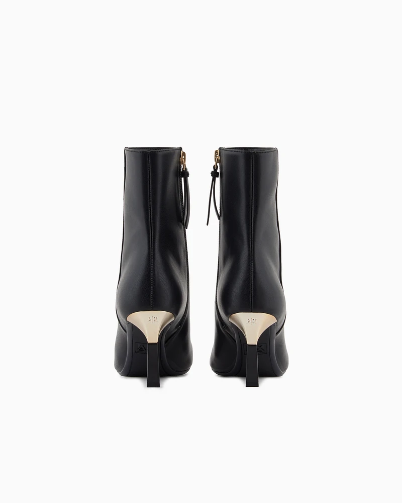 Armani Exchange - Ankle boots with gold detail, Woman, Black, Size: