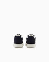 Armani Exchange - Leather sneakers with elastic, Man, Navy_blue, Size: