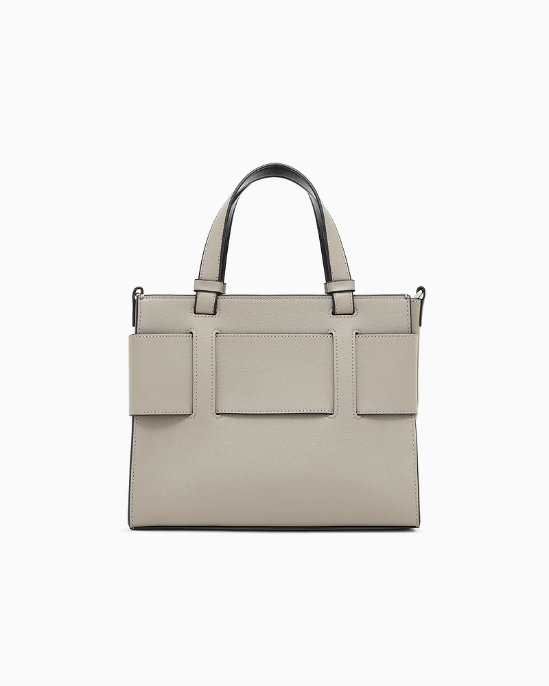 Armani Exchange - Medium tote bag with double handles and shoulder strap, Woman, Brown, Size: TU