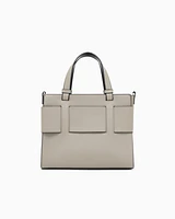 Armani Exchange - Medium tote bag with double handles and shoulder strap, Woman, Brown, Size: TU