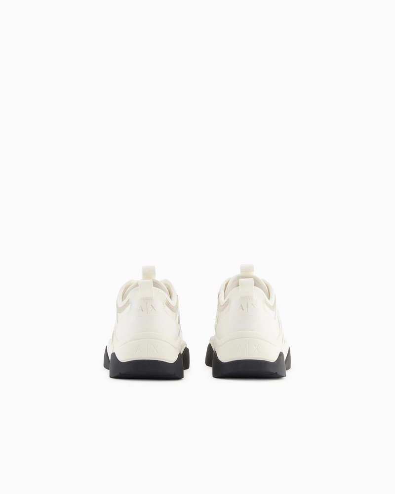 Armani Exchange - Chunky sneakers with logo, Woman, White, Size: