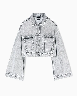 Armani Exchange - Denim Jackets, Woman, Grey, Size: S