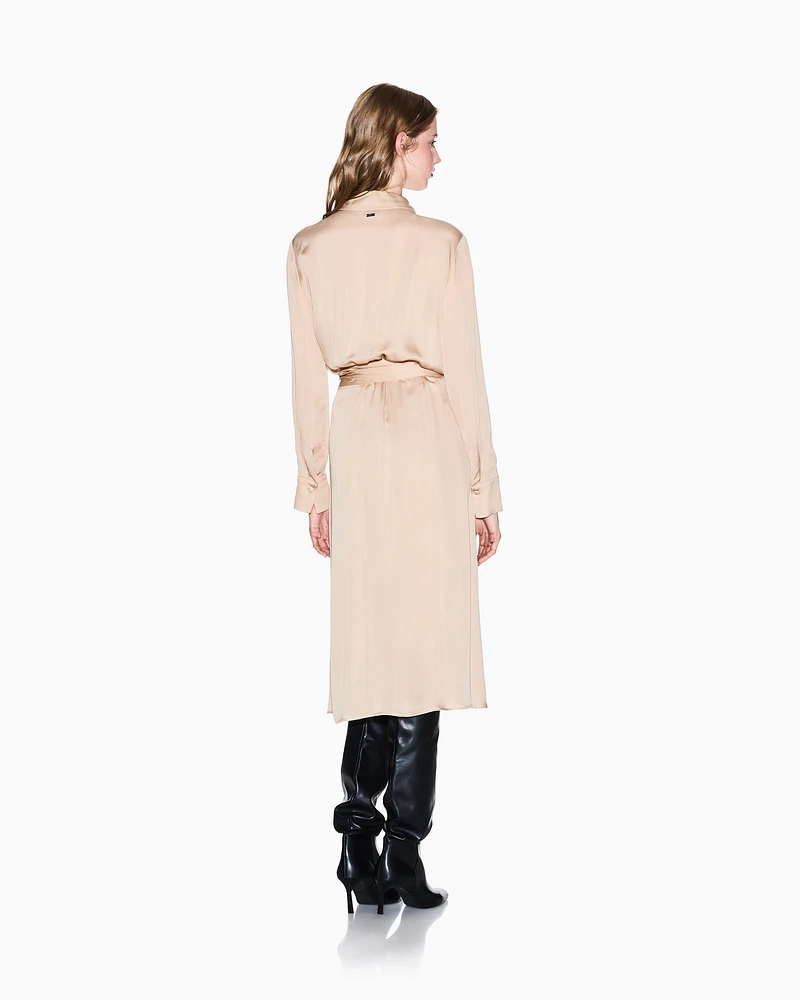 Armani Exchange - Midi Dresses, Woman, Camel, Size: