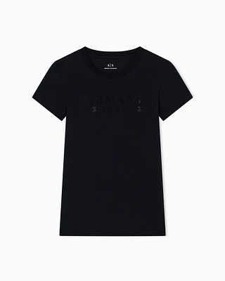 Armani Exchange - Slim Fit T-Shirts, Woman, Black, Size: