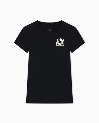 Armani Exchange - Slim Fit T-Shirts, Woman, Black, Size: