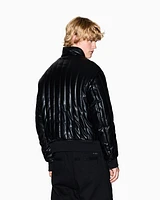 Armani Exchange - Full zip jacket in shiny fabric, Man, Black, Size: M