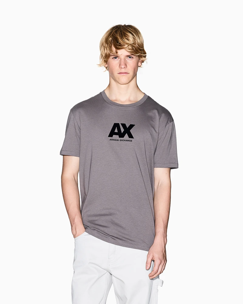 Armani Exchange - Regular Fit T-Shirts, Man, Grey, Size: