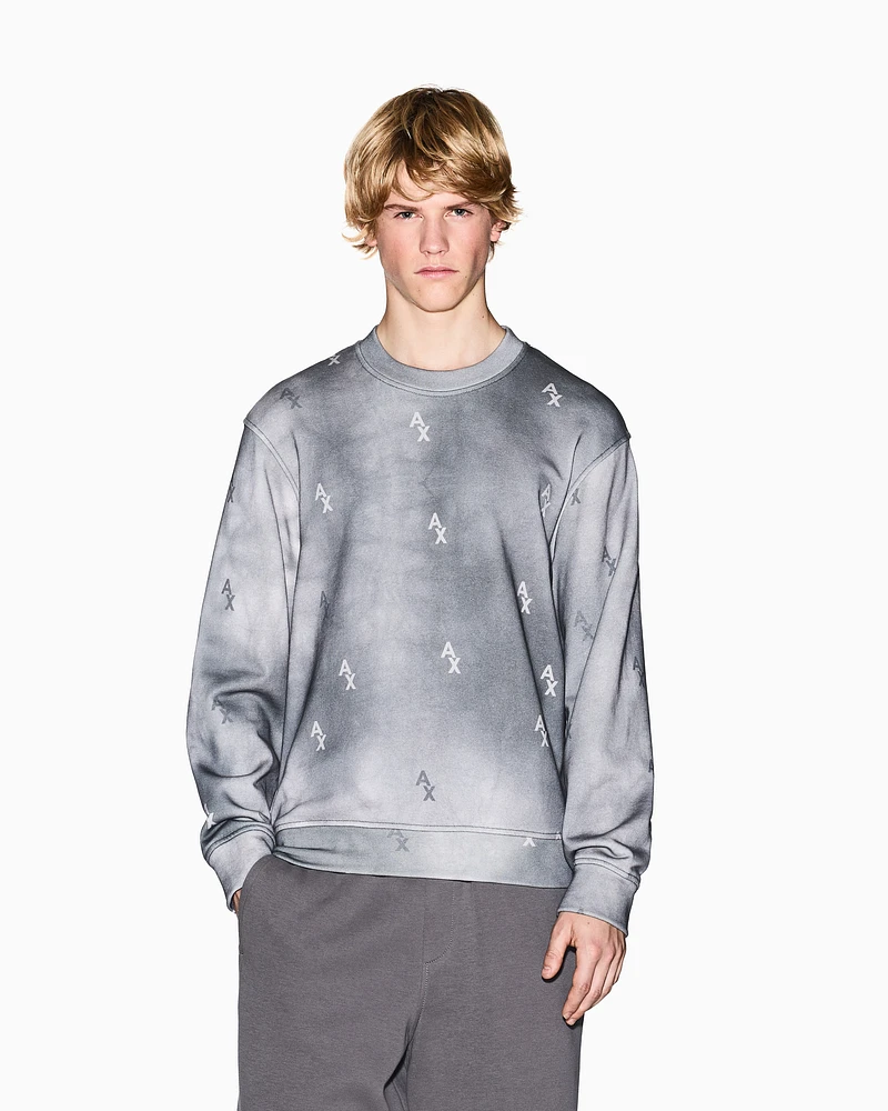 Armani Exchange - Sweatshirts without Hood, Man, Grey, Size: