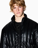 Armani Exchange - Full zip jacket in shiny fabric, Man, Black, Size: M