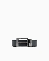 Armani Exchange - Coated leather belt, Man, Black, Size: TU