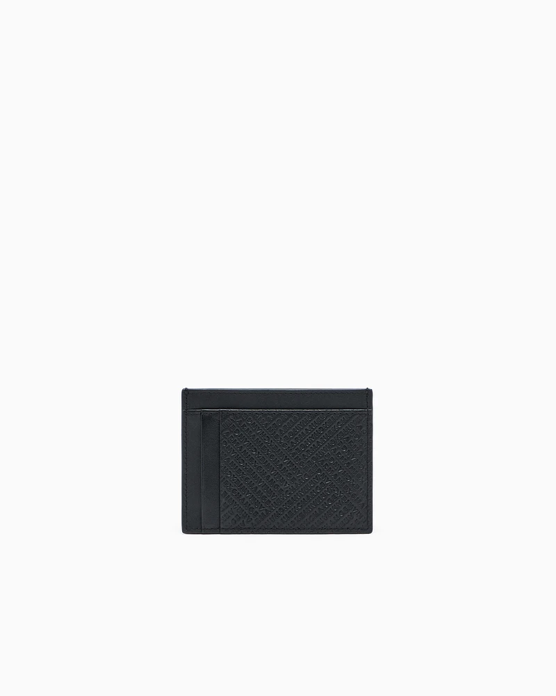Armani Exchange - Card holder with diagonal lines, Man, Black, Size: TU
