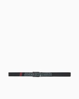Armani Exchange - Coated leather belt, Man, Black, Size: TU