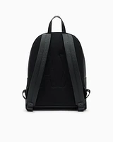 Armani Exchange - Backpack with monogram and stripes, Man, Blue, Size: TU