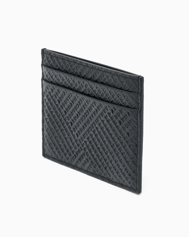 Armani Exchange - Card holder with diagonal lines, Man, Black, Size: TU