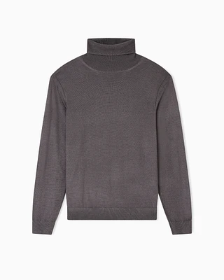 Armani Exchange - Wool Blend Turtleneck Sweater, Man, Grey, Size: M