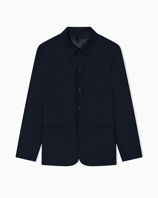 Armani Exchange - Single-breasted two-button jacket, Man, Navy Blue, Size: 38