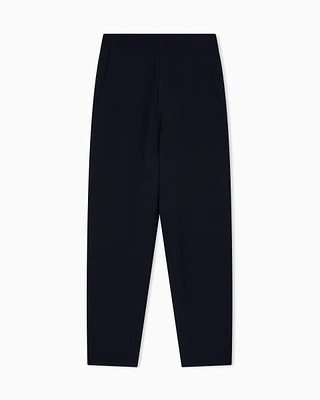 Emporio Armani - Icon knitted elasticated-waist trousers, Man, Navy_blue, Size: