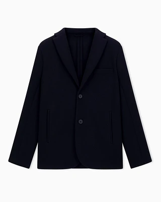Armani Exchange - Single-breasted piquet jacket, Man, Black, Size: M