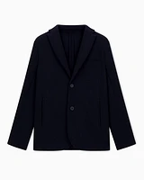 Armani Exchange - Single-breasted piquet jacket, Man, Black, Size: M