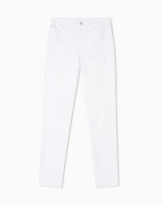 Emporio Armani - J18 High-rise skinny-leg jeans comfort bull, Woman, White, Size: